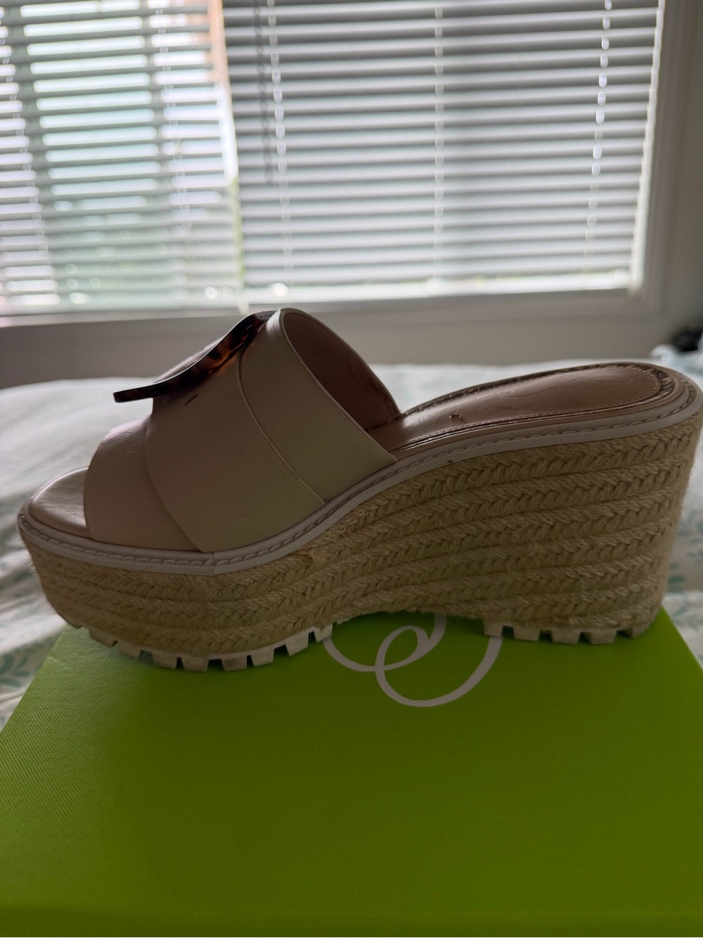 Sam Edelman Liv Sand Leather Platform Slide — Cream - Picture 3 of 8